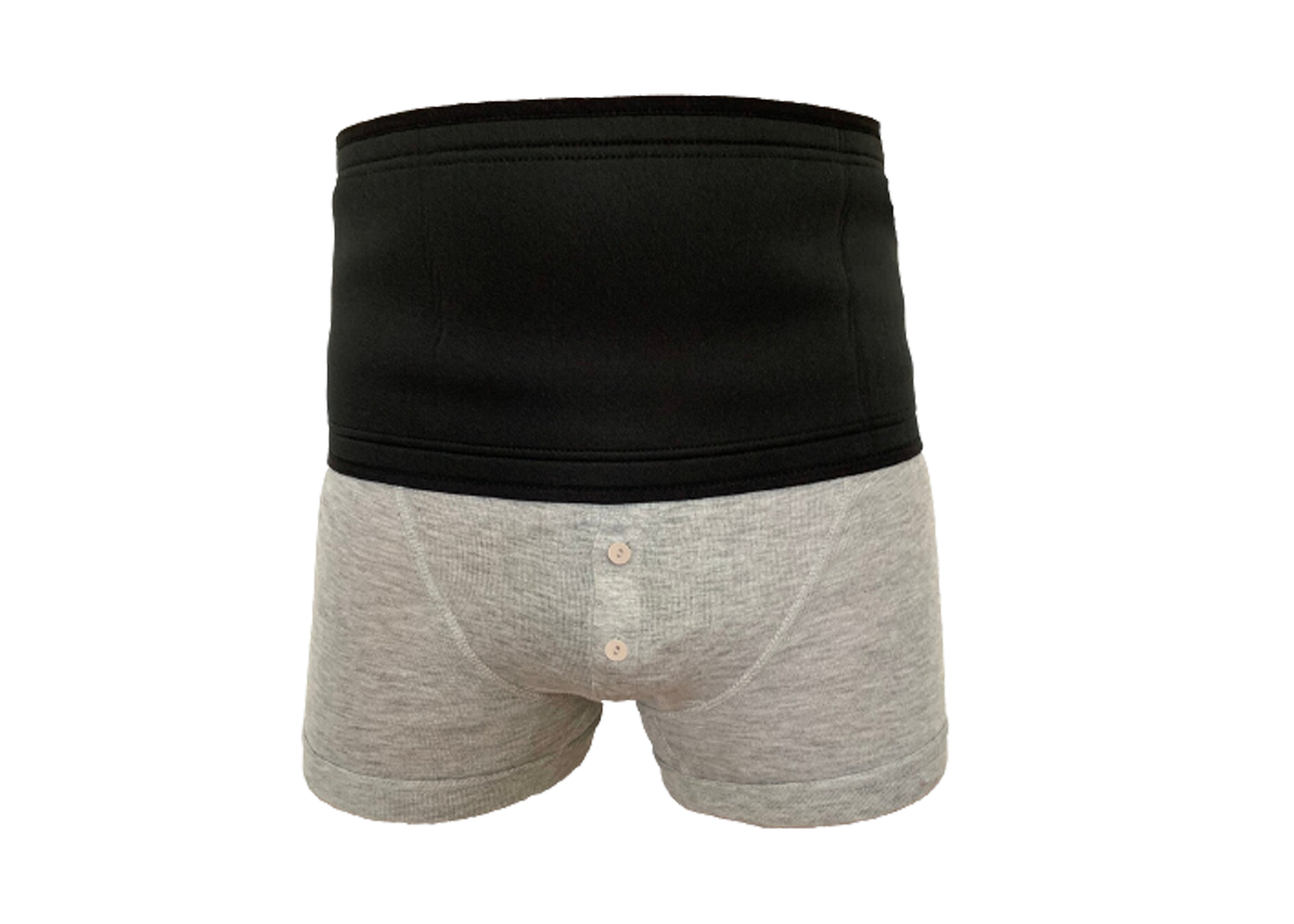 Soft Material Black Belly Wrap Back Warmer Colostomy Ostomy Stoma Band Post Surgery Body Shaper with Silicon Grip Waist Cincher image 4