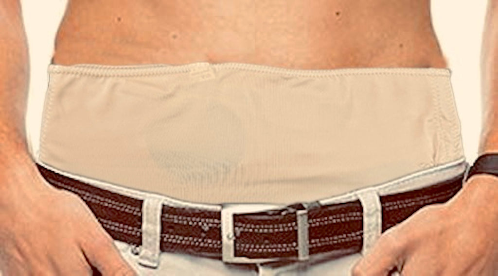 Soft Material Beige Vertical Ostomy -Stoma Bag Belt- Ileostomy -Colostomy -Hernia Belt