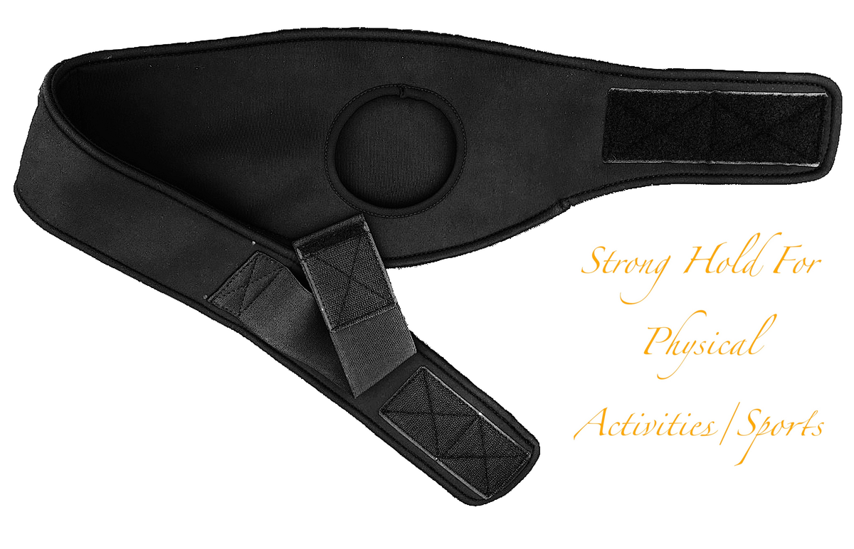 Thin Neoprene Black Horizontal Ostomy -Stoma Bag Belt- Ileostomy -Colostomy -Hernia Belt
