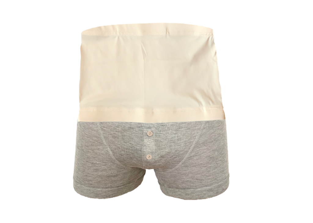 Soft Material Beige Belly Wrap Back Warmer Colostomy Ostomy Stoma Band Post Surgery Body Shaper with Silicon Grip Waist Cincher image 2