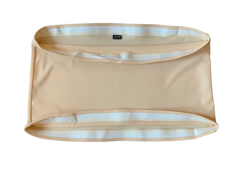 Soft Material Beige Belly Wrap Back Warmer Colostomy Ostomy Stoma Band Post Surgery Body Shaper with Silicon Grip Waist Cincher image 1